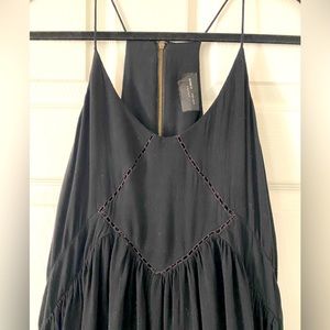 Black Halter Back Bohemian Short Dress